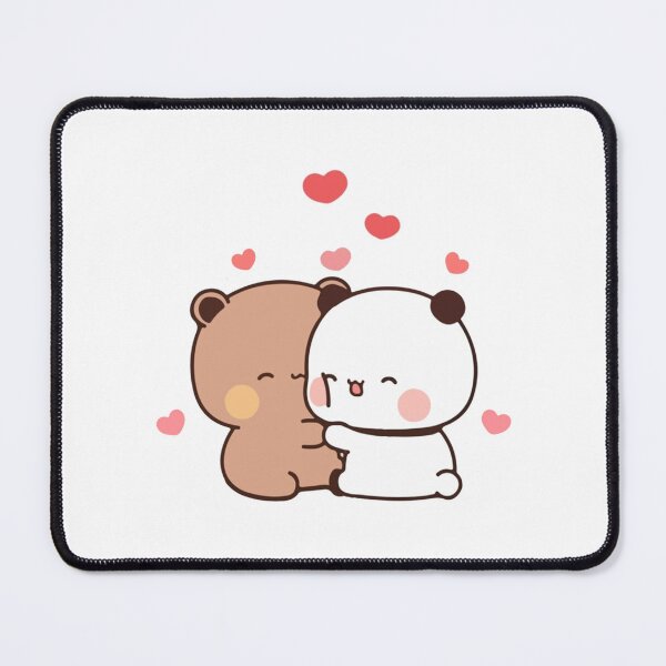 Item preview, peach and goma mochi bear Couple taking a cute selfie   designed and sold by ImmortalWood.