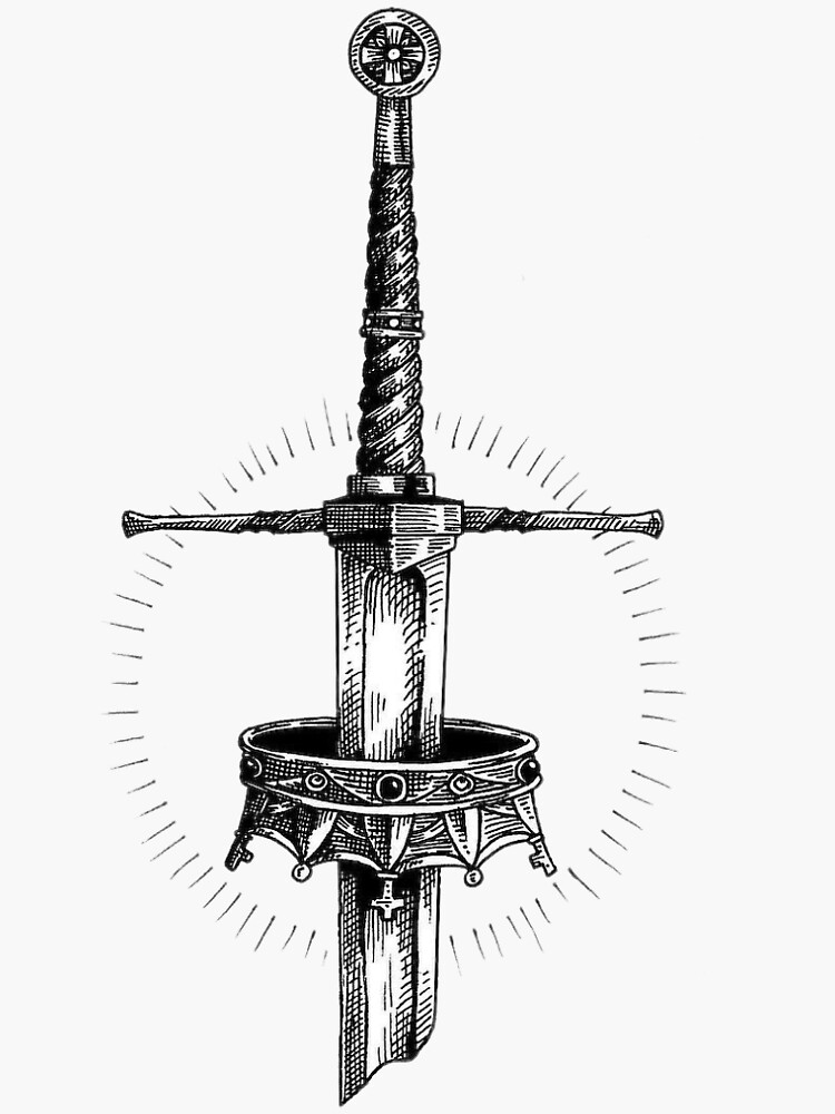 "king sword" Sticker for Sale by dimpashkov Redbubble