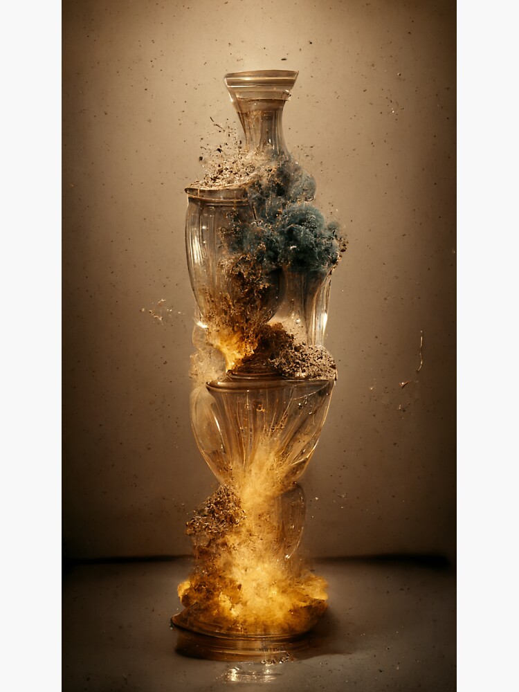 "Exploding Vase" Sticker for Sale by cassiarose Redbubble