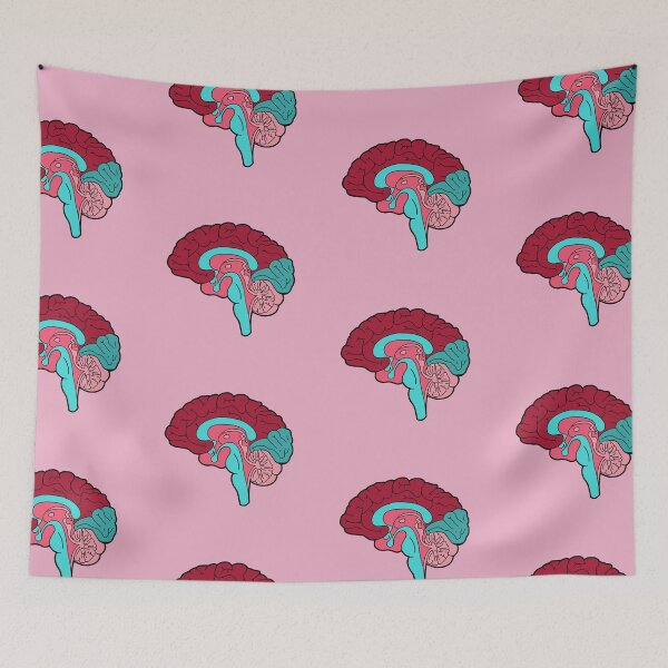 Item preview, Anatomical brain - red and blue colors designed and sold by Preslava Genova.