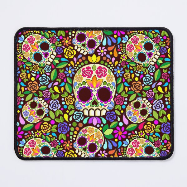 Item preview, Sugar Skull Floral Art Mexican Calaveras Seamless Pattern  designed and sold by BluedarkArt.