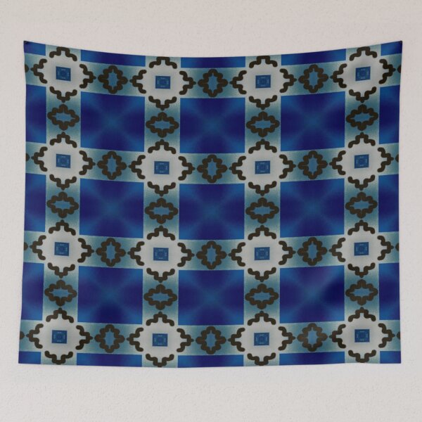 Item preview, Plaid Illusion Blue & White designed and sold by mvbillings.