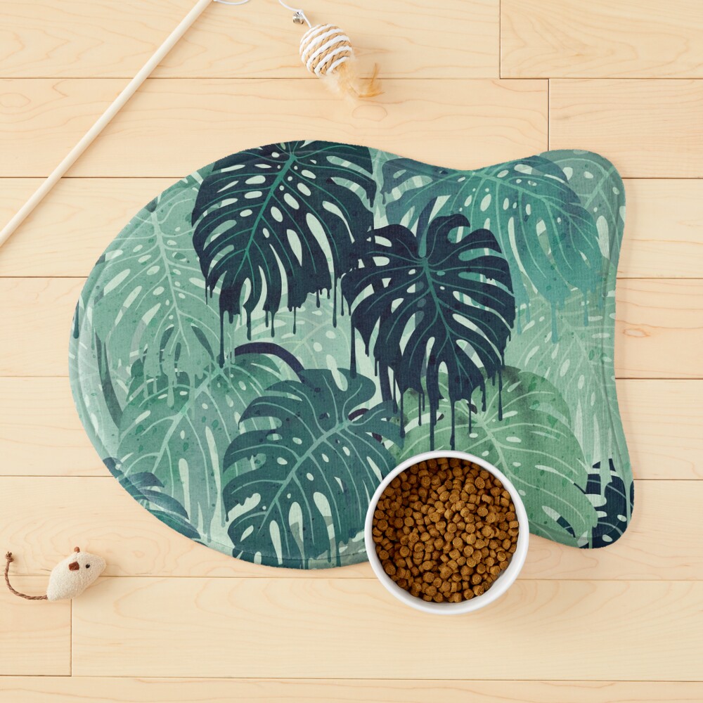 Monstera Melt (in Green) Pet Mat