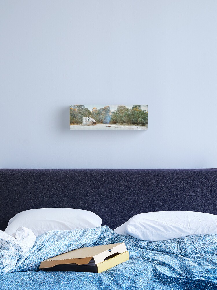 Thumbnail 1 of 3, Canvas Print, Frosty Moroka Hut, Alpine National Park, Victoria, Australia designed and sold by Michael Boniwell.