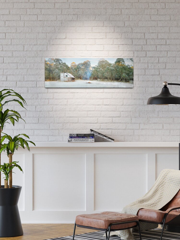 Thumbnail 1 of 4, Metal Print, Frosty Moroka Hut, Alpine National Park, Victoria, Australia designed and sold by Michael Boniwell.