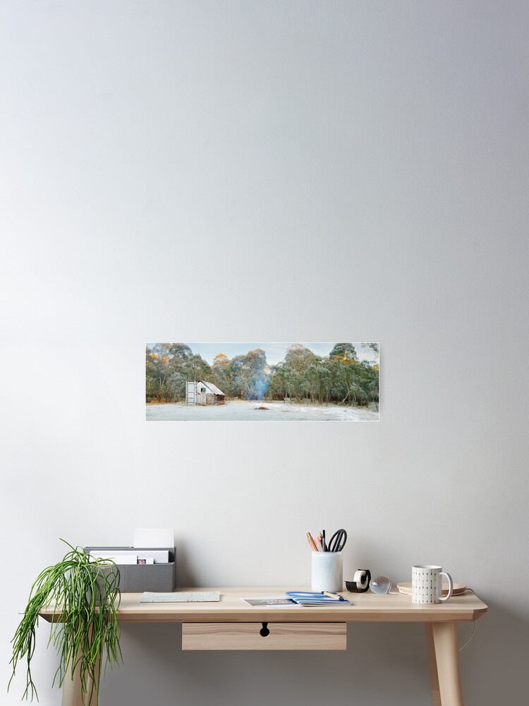 Thumbnail 1 of 3, Poster, Frosty Moroka Hut, Alpine National Park, Victoria, Australia designed and sold by Michael Boniwell.