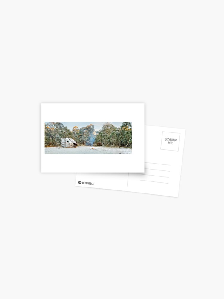 Thumbnail 1 of 2, Postcard, Frosty Moroka Hut, Alpine National Park, Victoria, Australia designed and sold by Chockstone.