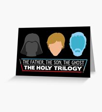 The Holy Trilogy (White Letters) Greeting Card