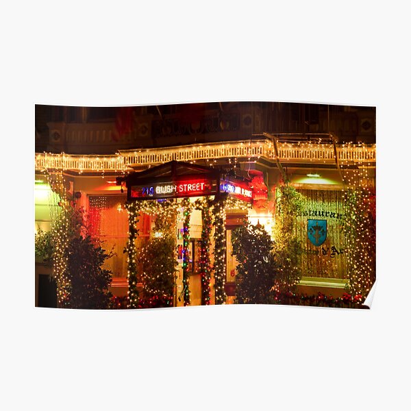 Sparkly Holiday Lights Poster