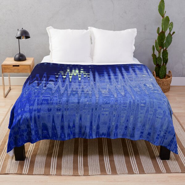 Item preview, Coastal Abstract Ocean Lines in Dark Blue Shades Water Aesthetic Reflection 1 of 4 designed and sold by Beachy.