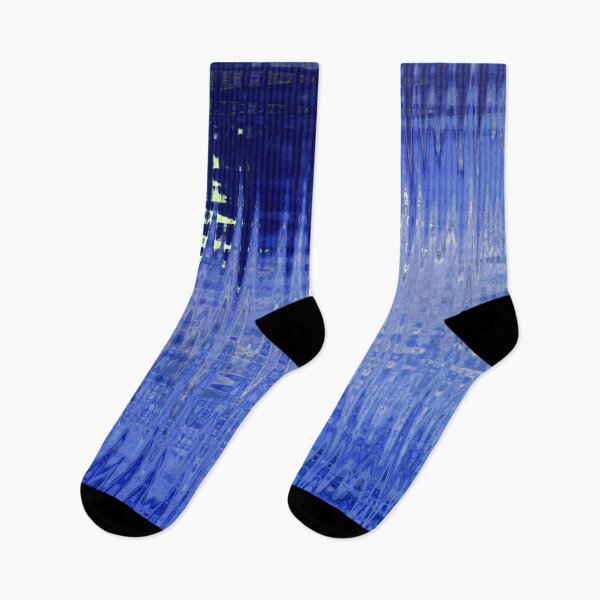 Item preview, Coastal Abstract Ocean Lines in Dark Blue Shades Water Aesthetic Reflection 1 of 4 designed and sold by Beachy.