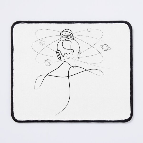 Item preview, She's The Center Of The Universe | One Line Artist | Minimal Art | One Line Art | Minimalist designed and sold by One-Line-Artist.