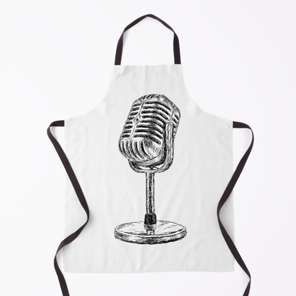 Item preview, Vintage Microphone Image designed and sold by RachelsFineLine.