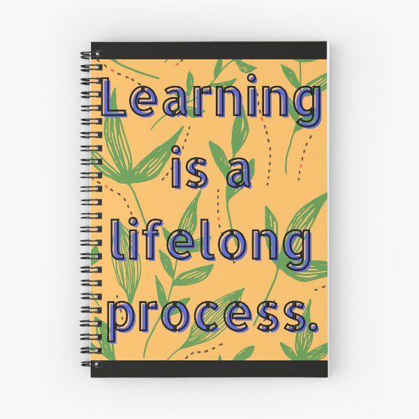 Item preview, Learning is a lifelong process., Learning, Stylish fonts, quote, yellow designed and sold by Ellecher23.
