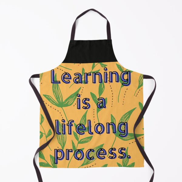 Item preview, Learning is a lifelong process., Learning, Stylish fonts, quote, yellow designed and sold by Ellecher23.