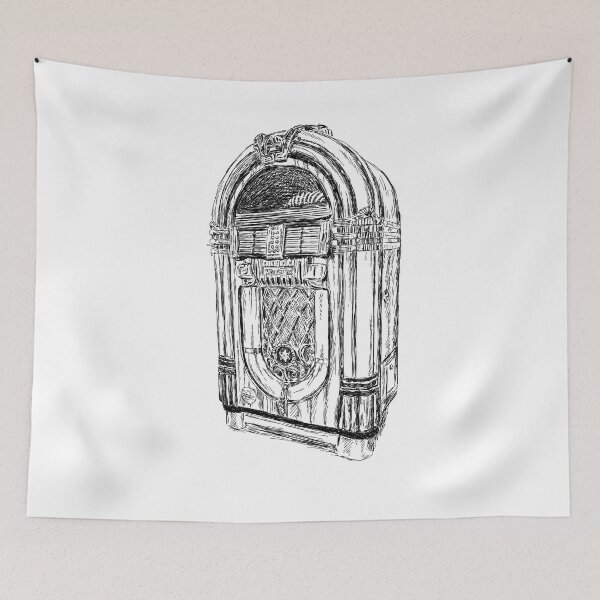 Item preview, Retro Juke Box Image designed and sold by RachelsFineLine.