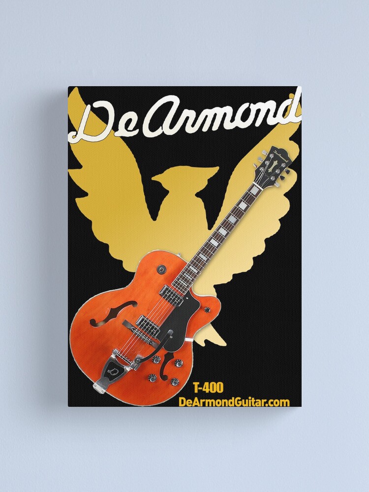 Canvas Print, DeArmond logo (T400-2022-08) designed and sold by Regal-Music