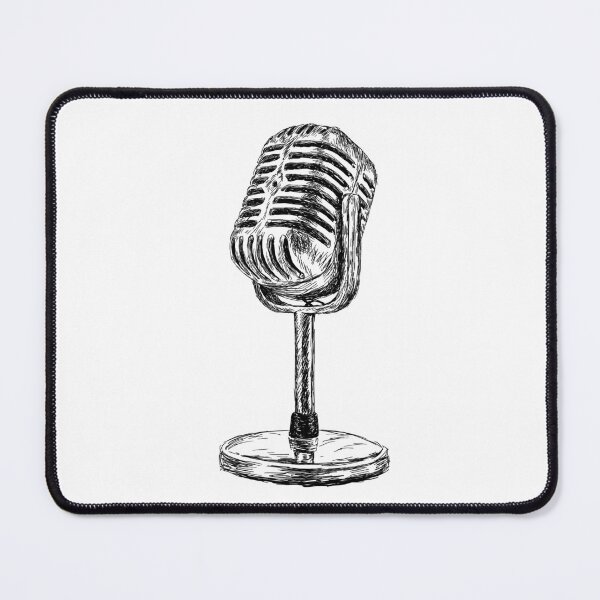 Item preview, Vintage Microphone Image designed and sold by RachelsFineLine.
