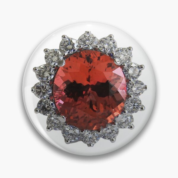 Item preview, Red Diana Engagement Ring Ruby with Diamonds designed and sold by DigitalGemArt.