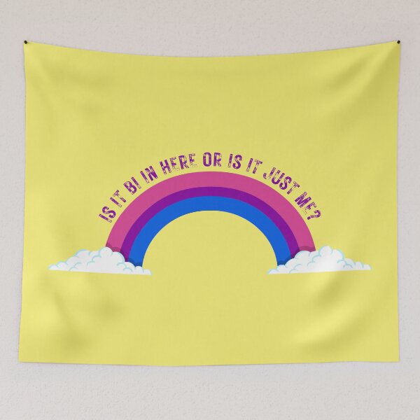 Item preview, Is It Bi In Here Or Is It Just Me Bisexual Rainbow In Yellow designed and sold by LuckyKermit.