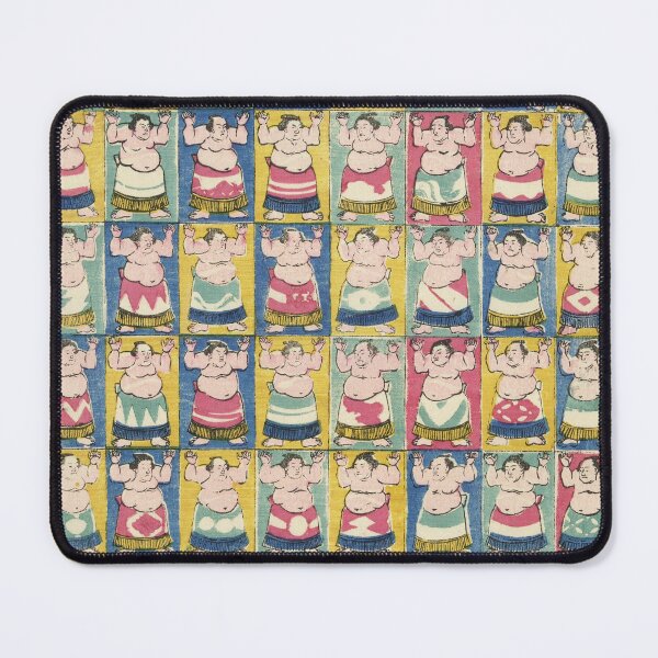 Item preview, Sumo Wrestlers, Utagawa Yoshikazu, Japanese Art Print designed and sold by Vintage Wall Art.
