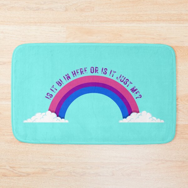 Item preview, Is It Bi In Here Or Is It Just Me Bisexual Rainbow In Cyan designed and sold by LuckyKermit.
