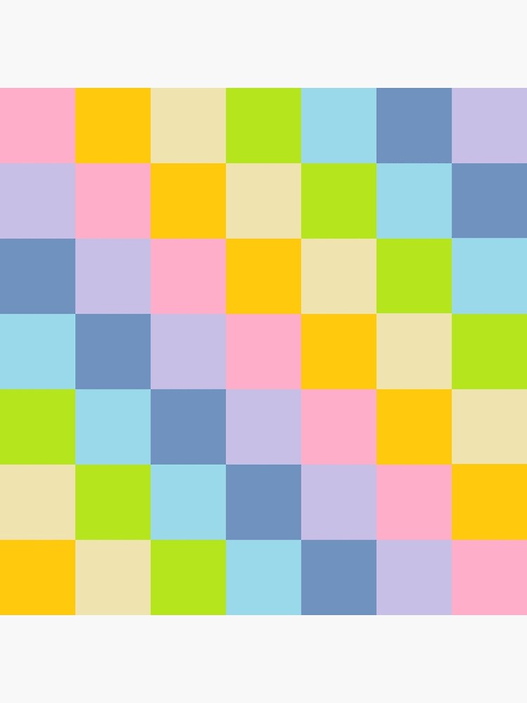 Squared Pastel Rainbow | Art Board Print