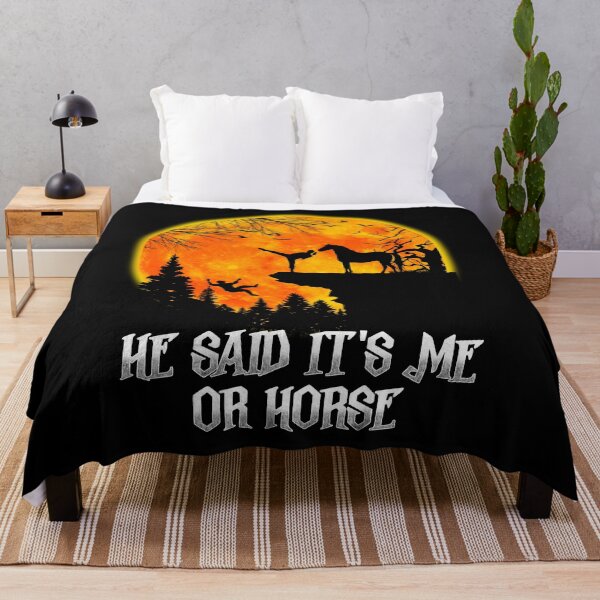 Item preview, He Said It's Me Or Horse halloween funny horse lover spooky designed and sold by beckadamr.