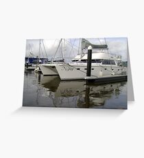 Twin-Hulled Cruiser Greeting Card