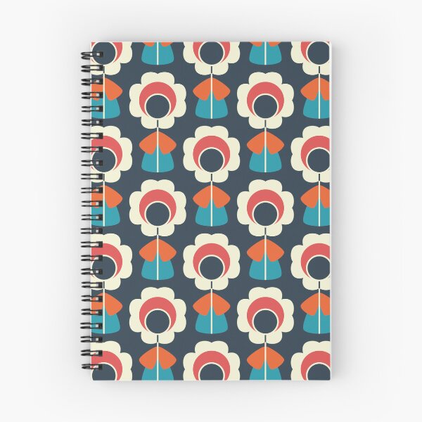 Item preview, 1098 - retro daisies, blue /red designed and sold by RouCouCou.