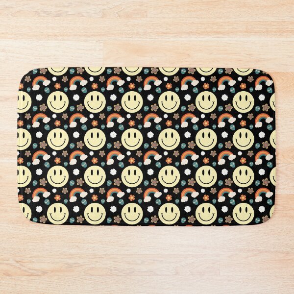 Item preview, Retro Smiley Rainbows and Flowers. Retro Aesthetic pattern. Retro vintage. designed and sold by MamaNeeaDesigns.