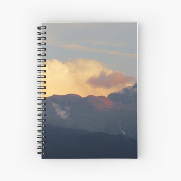 Sunset over Long's Peak in the Rocky Mountains Spiral Notebook