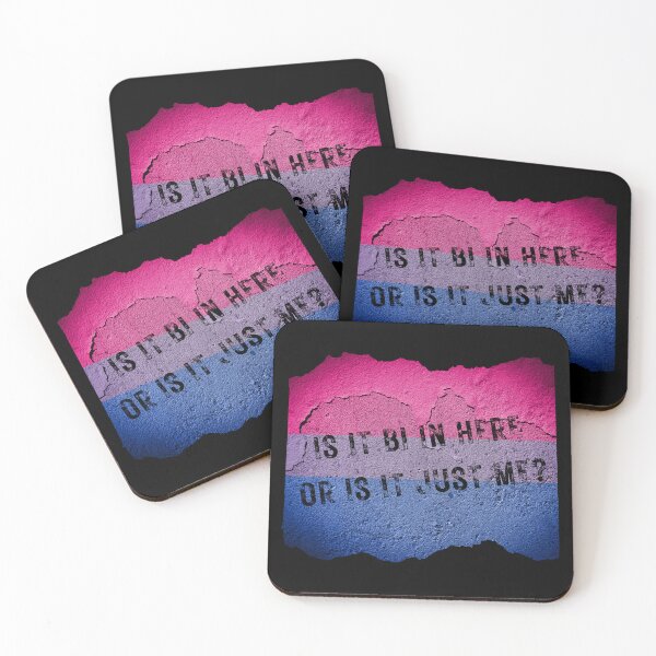 Item preview, Is It Bi In Here Or Is It Just Me Wall With The Bisexual Colors In Black designed and sold by LuckyKermit.