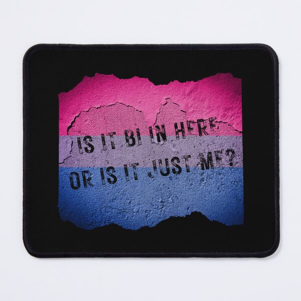 Item preview, Is It Bi In Here Or Is It Just Me Wall With The Bisexual Colors In Black designed and sold by LuckyKermit.