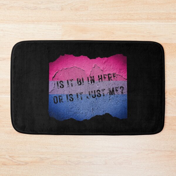 Item preview, Is It Bi In Here Or Is It Just Me Wall With The Bisexual Colors In Black designed and sold by LuckyKermit.