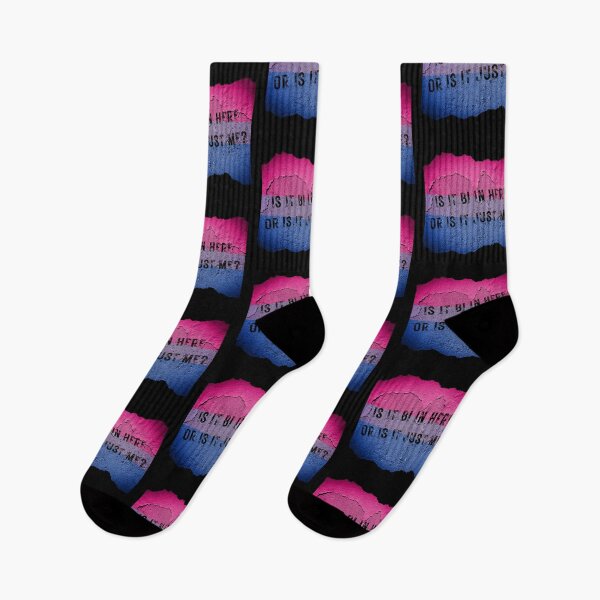 Item preview, Is It Bi In Here Or Is It Just Me Wall With The Bisexual Colors In Black designed and sold by LuckyKermit.