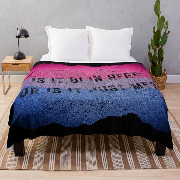Item preview, Is It Bi In Here Or Is It Just Me Wall With The Bisexual Colors In Black designed and sold by LuckyKermit.