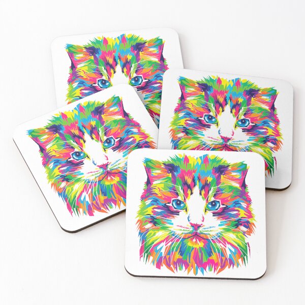 Item preview, Cat Colour abstract  designed and sold by Chitrakarii.