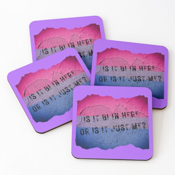 Item preview, Is It Bi In Here Or Is It Just Me Wall With The Bisexual Colors In Purple designed and sold by LuckyKermit.