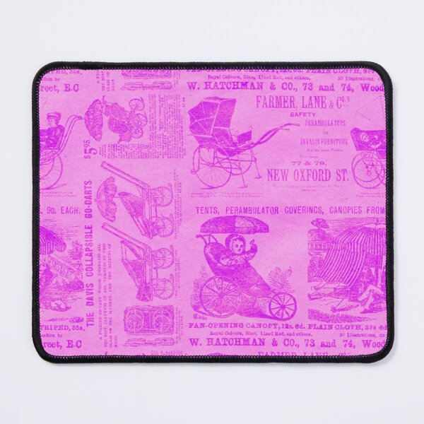 Item preview, Victorian Inspired Newsprint - Hot Pink designed and sold by TotallyRetroArt.