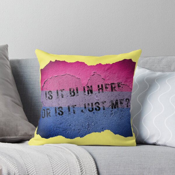 Item preview, ¿Es Bi aquí o soy solo yo? Pared con los colores bisexuales en amarillo designed and sold by LuckyKermit.