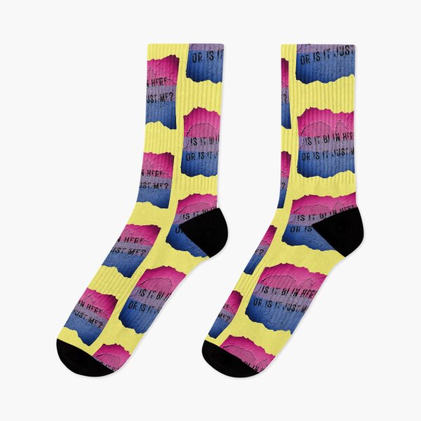Item preview, Is It Bi In Here Or Is It Just Me Wall With The Bisexual Colors In Yellow designed and sold by LuckyKermit.