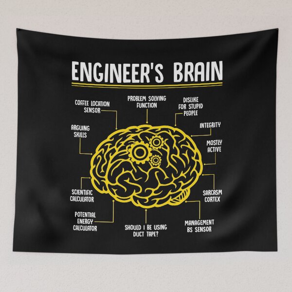 Item preview, Engineer's Brain Funny Engineering Games Process designed and sold by decentwearstore.