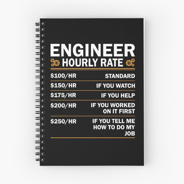 Item preview, Engineer Hourly Rate Funny Engineering designed and sold by decentwearstore.