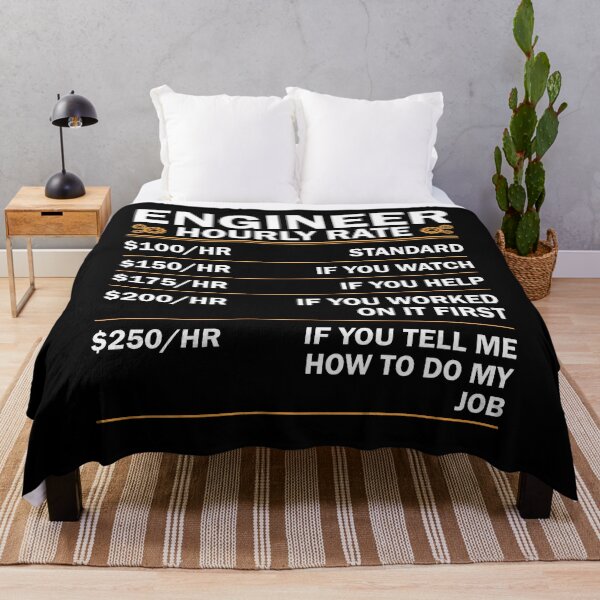Item preview, Engineer Hourly Rate Funny Engineering designed and sold by decentwearstore.