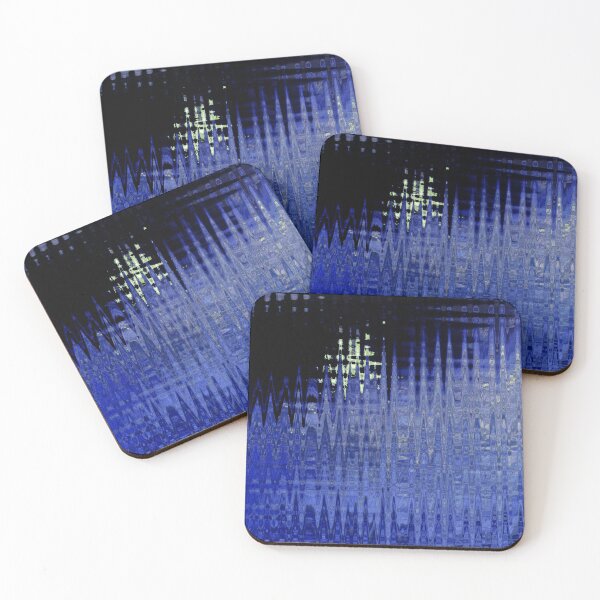 Item preview, Coastal Abstract Ocean Lines in Dark Blue Shades Water Aesthetic Reflection 2 of 4 designed and sold by Beachy.