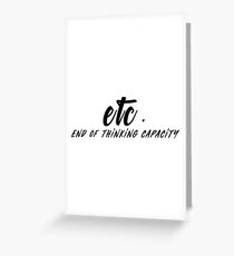 etc. Greeting Card