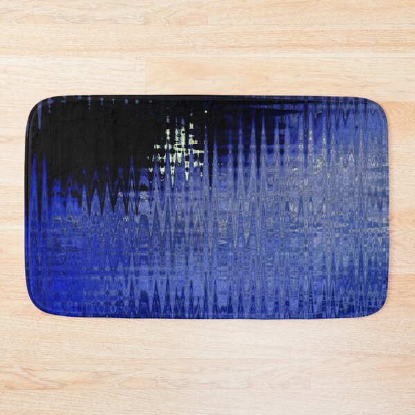 Item preview, Coastal Abstract Ocean Lines in Dark Blue Shades Water Aesthetic Reflection 2 of 4 designed and sold by Beachy.