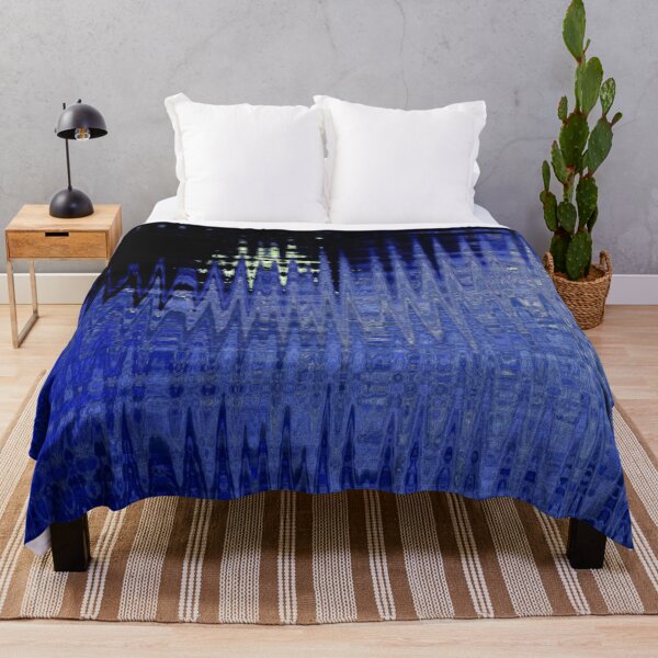 Item preview, Coastal Abstract Ocean Lines in Dark Blue Shades Water Aesthetic Reflection 2 of 4 designed and sold by Beachy.