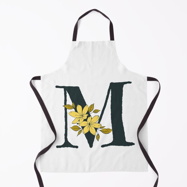 Item preview, Yellow floral M monogram designed and sold by Coffee Lifestyle.
